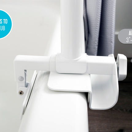 Bathtub Security Pole and Curve Grab Bar