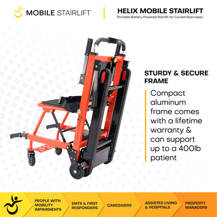 Helix Mobile Stairlift - For curved staircases