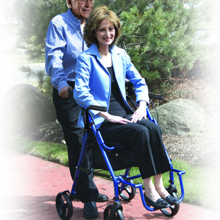 Duet Dual Function Transport Wheelchair Walker Rollator