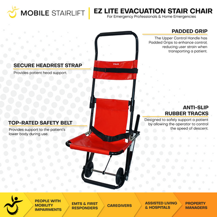 EZ LITE Evacuation Foldable Medical Stair Lift Chair