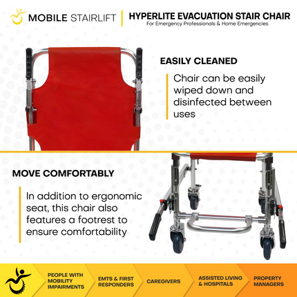 HyperLite Evacuation Foldable Medical Stair Lift Chair