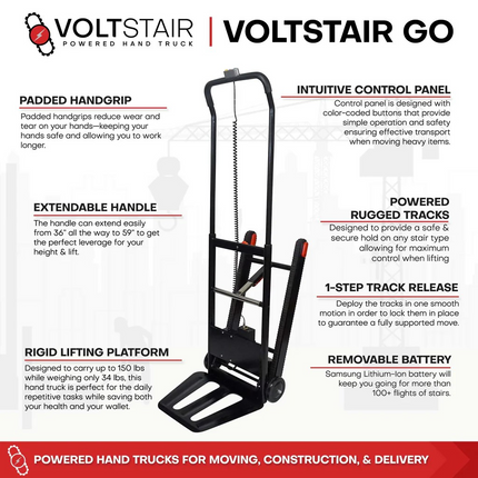 Voltstair Go – Lightweight Motorized Stair Climbing Hand Truck