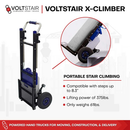 Voltstair X-Climber – Motorized Stair Climbing Hand Truck with 375 lb Capacity