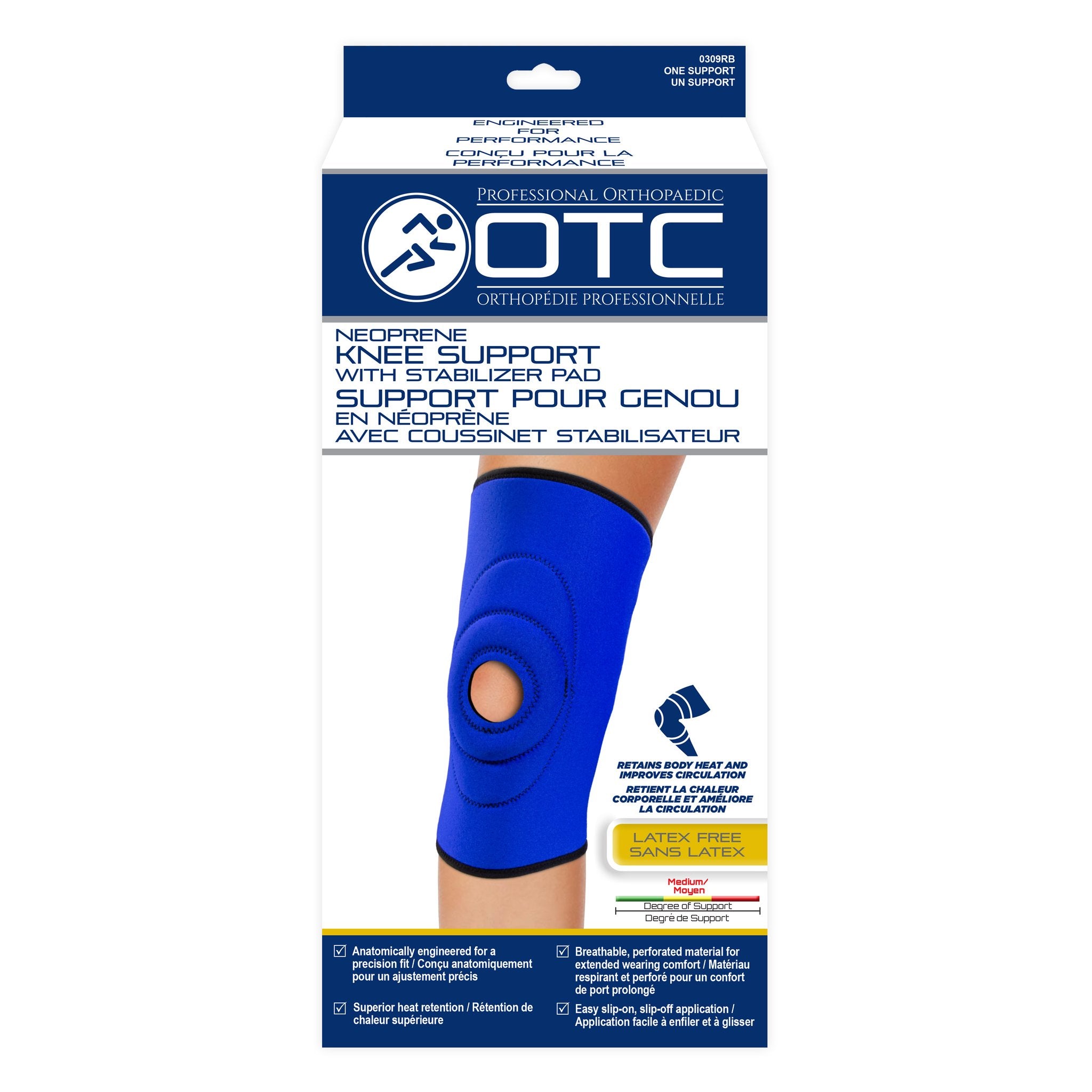 OTC Knee Stabilizer, Black, 4X-Large