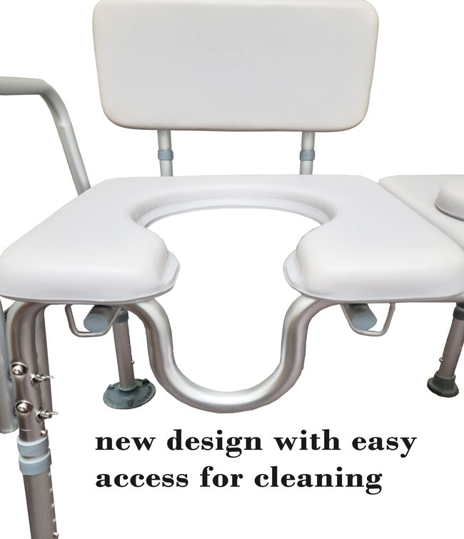 Padded Transfer Commode Chair Walton Medical